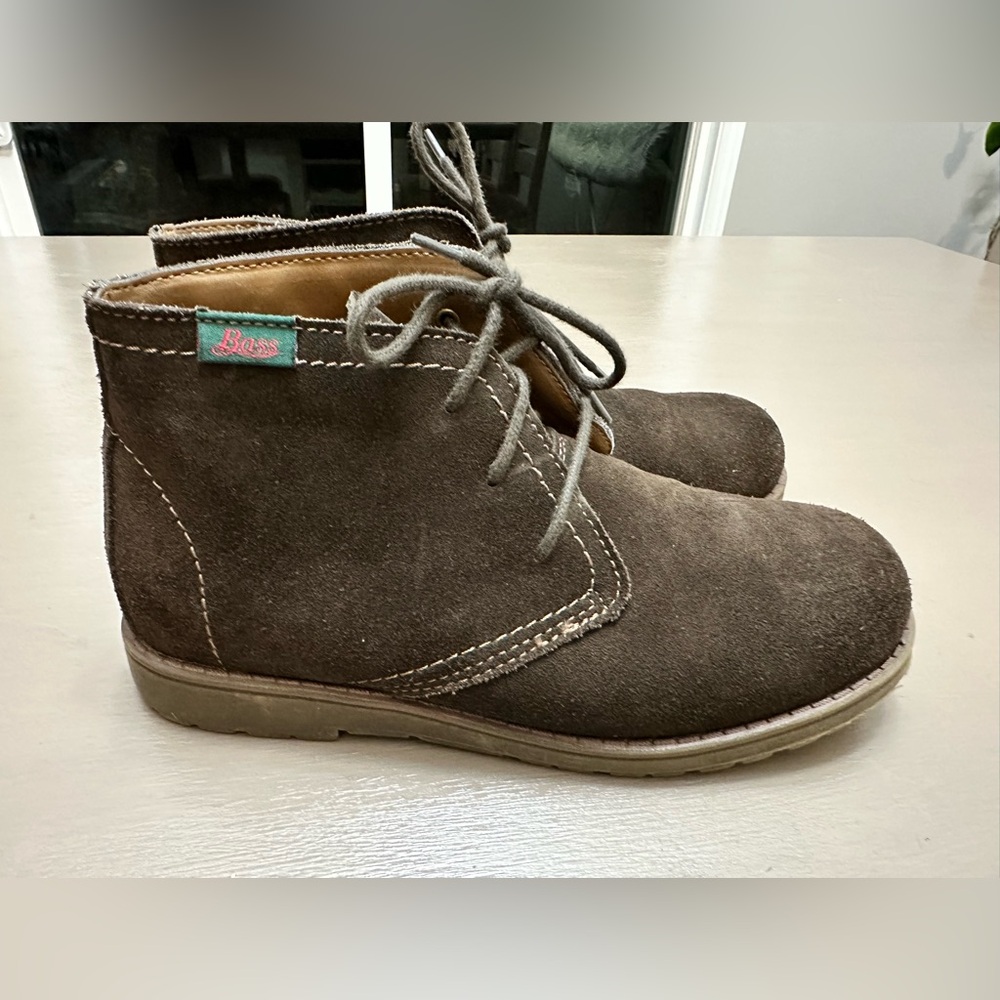 Bass Boy's Leather/Suede Chukka Boots Brown Size 6M